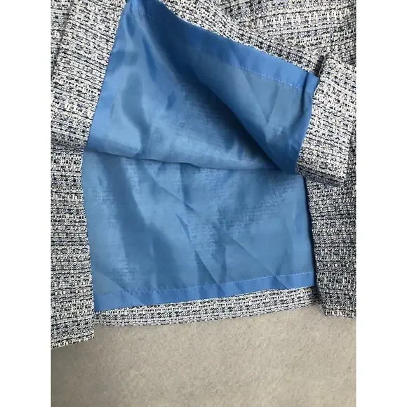 Kasper Pencil Skirt Women's 18 Tweed in California Sky NEW - Picture 5 of 8